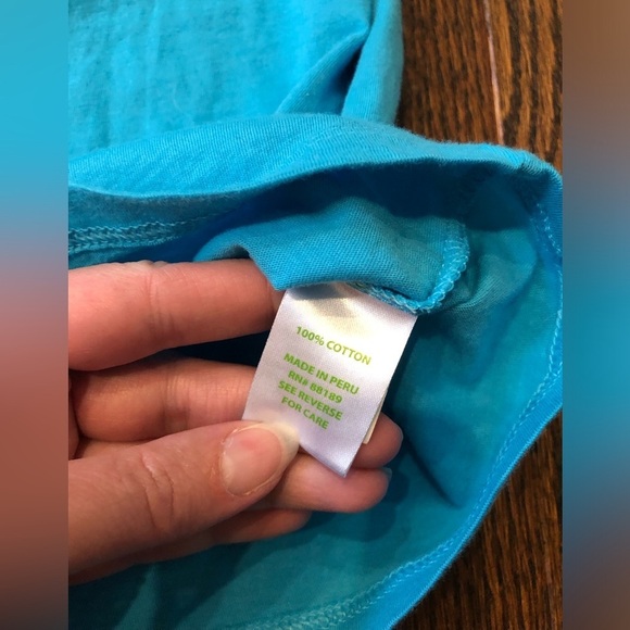Lilly Pulitzer Girls XL (12-14) Layne Blue Knit Cold Shoulder Top - EUC! - Picture 8 of 11
